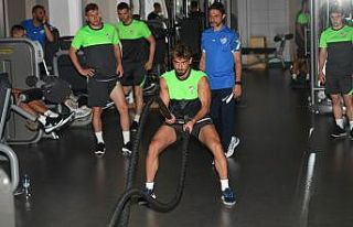 Bursaspor salonda kuvvet çalışması yaptı