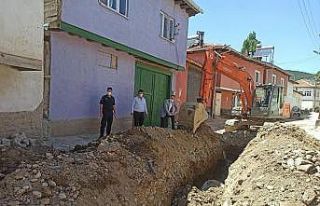 Çamdibi köyü altyapı çalışmaları başladı