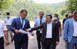 Çamlıpınar göletinde inceleme yapıldı