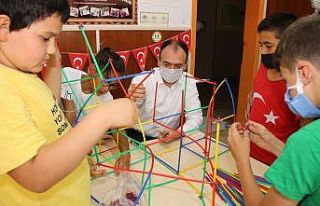 Çandıroğlu, telafi eğitim gören öğrencileri...