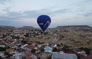 Çat kasabasında bu sabah ilk balon turu yapıldı