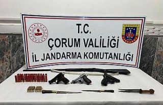 Çorum’da ruhsatsız silah operasyonu