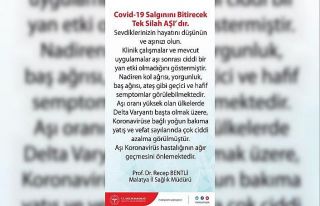 Covid-19 salgınını bitirecek tek silah aşı