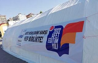Diyarbakır AFAD tarafından afet eğitim çadırı...