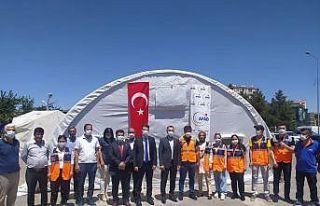 Diyarbakır’da afet eğitim çadırı hizmete başladı