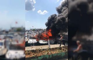 Dragos marinada tekneler alev alev yandı