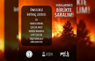 Efeler’den yangın bölgelerine yardım eli