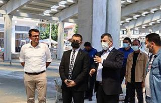 Emirdağ’da kapalı pazaryeri inşaatı devam ediyor