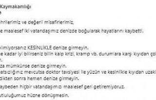 Enez’de serinlemek için denize giren iki kardeşten...