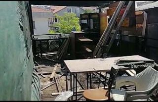 Erdek’te kafe yandı