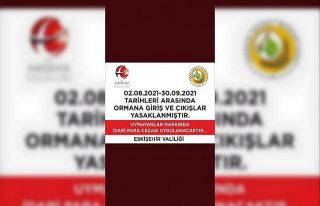 Eskişehir’de ormanlara giriş-çıkışlar yasaklandı