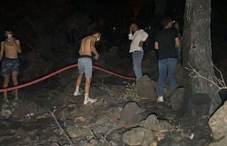 Fethiyeliler yangını söndürmek için seferber...