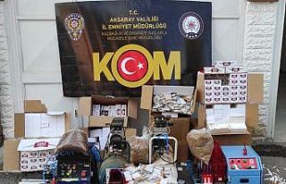 Gizli bölmede 7 bin 550 adet kaçak dolum sigara...