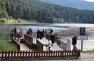 Gölcük Tabiat Parkı’nda tatilci yoğunluğu