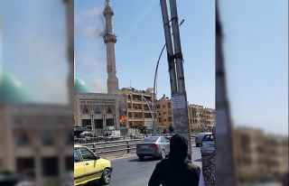 Halep’te cami yangını: 4 yaralı