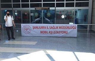 Havalimanına mobil aşı istasyonu kuruldu