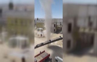 Hortum vinçte çalışırken yakaladı