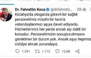 İlginç aşı davetine Bakan Koca’dan destek