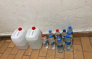 İş yerinde 10 litre sahte içki ele geçirildi,...