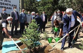 Isparta’da 15 Temmuz Ormanı’na fidan dikildi