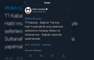 İstanbul’da tramvay raydan çıktı