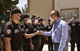 Jandarma ile poliste bayramlaşma töreni