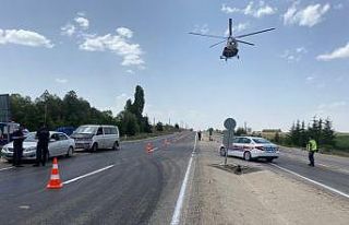 Jandarmadan helikopter destekli trafik denetimi