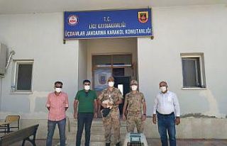 Jandarmadan Leylek yavrularına şefkat eli