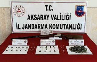 Jandarmanın operasyonunda uyuşturucu, tüfek ve...