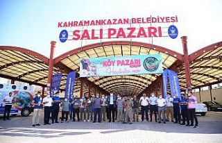 Kahramankazan’da köy pazarı açıldı