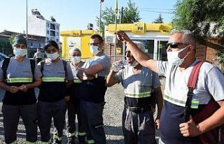 Kapatılan Mopak işçileri eylem yaptı