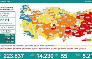 Karadeniz’de aşılamada 10 il sarı, 5 il turuncu,...