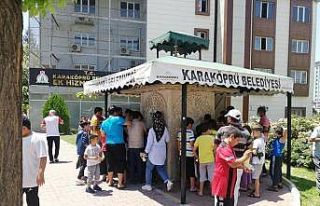 Karaköprü’de ikram çeşmesinden limonata akıyor
