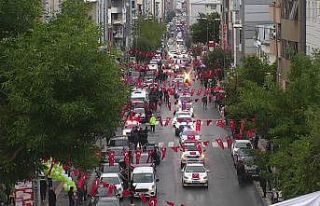 Kars’ta ‘Türkiye Geçilmez’ araç korteji havadan...