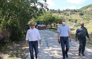 Kaymakam Pişkin, asfalt çalışmalarını inceledi