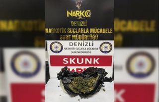 Kente otobüsle uyuşturucu getirirken yakalandılar