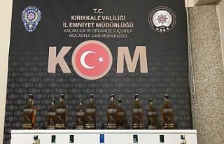 Kırıkkale’de 18 litre kaçak alkol ve sigara ele...