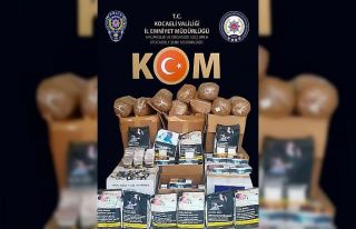 Kocaeli’de yüzlerce kilo kaçak tütün ele geçirildi