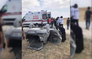 Konya’da otomobil takla attı: 2 yaralı