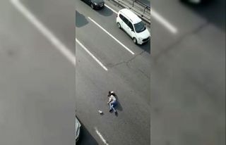 Küçükçekmece’de üste geçide çıkan kadın...
