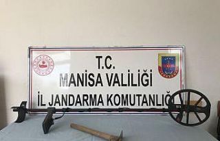 Kula’da kaçak kazı operasyonu:1 kişi suçüstü...