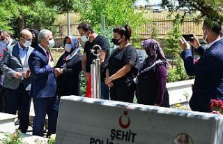 Kurban Bayramı arifesinde şehitlik ziyaret Edildi