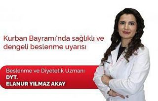 Kurban Bayramı’nda sağlıklı ve dengeli beslenme...