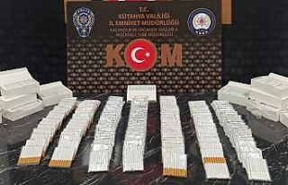 Kütahya’da bir araçta 6 bin adet makaron ele geçirildi