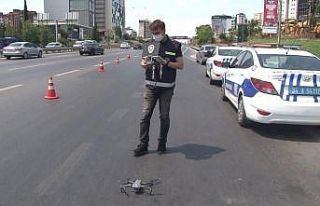 Maltepe’de drone destekli trafik denetimi