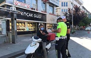 Maltepe’de trafikte motosikletlilere yönelik denetim