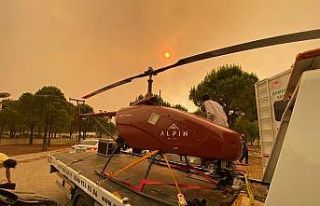 Manavgat’taki yangın insansız helikopter ile gözlenecek