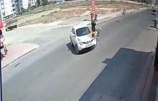 Mersin’de motosiklet kazaları güvenlik kameralarına...