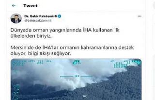 Mersin’deki orman yangınına müdahaleye İHA’larla...