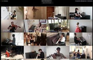 Minik müzisyenlerden çevrimiçi konser